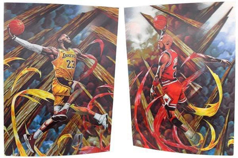 3D Lenticular Poster - NBA - Lebron James & Michael Jordan