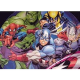 3D Lenticular Poster 12x16 - Marvel - Hulk, Wolverine, Spider-Man, Captain America, Thor