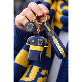 3D PVC Figure Keychain - Football Club - Blue Yellow Football Jersey