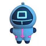 3D PVC Figure Keychain - Squid Game - Chibi Square Mask Guard