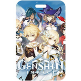 ID Card Badge Holder - Genshin Impact - Aether And Lumine With Other Characters