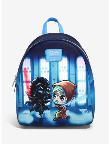 Loungefly Star Wars Obi-Wan Vs. Darth Vader Chibi Characters Mini Backpack