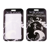 ID Card Badge Holder - The Nightmare Before Christmas - Jack on Spiral Hill, Black and White Title
