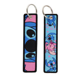 Embroidery Keychain - Lilo & Stitch - Stitch & Angel (Hearts)