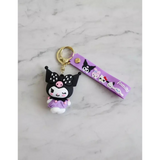 3D PVC Figure Keychain - Kuromi - Winking Purple Dress