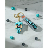 3D PVC Figure Keychain - Minecraft - Steve Diamond Armor