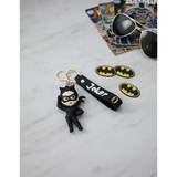 3D PVC Figure Keychain - DC Comics - Chibi Catwoman Posing Catsuit