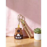 3D PVC Figure Keychain - Capybara - Bathing With Duck