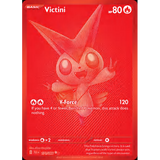 Card Keychain - Pokémon - Victini basic Distinctive red striped foil art