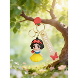 3D PVC Figure Keychain - Disney Princess - Snow White Holding Apple