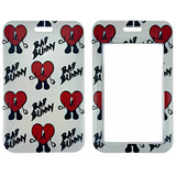 ID Card Badge Holder - Bad Bunny - Heart Logo Pattern White