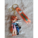 3D PVC Figure Keychain - Zootopia - Judy Nick Hugging