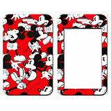 ID Card Badge Holder - Mickey & Friends - Mickey Mouse Poses Red Pattern