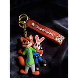 3D PVC Figure Keychain - Zootopia - Nick Judy Police Uniform Selfie