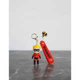 3D PVC Figure Keychain - Los Increibles Dashiell Parr - Chibi Dash Parr Superhero Suit