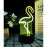 3D LED Night Light - Flamingo