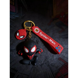3D PVC Figure Keychain - Spider-Man - Chibi Miles Morales Crouching