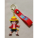 3D PVC Figure Keychain - One Piece - Luffy Straw Hat Wild Face