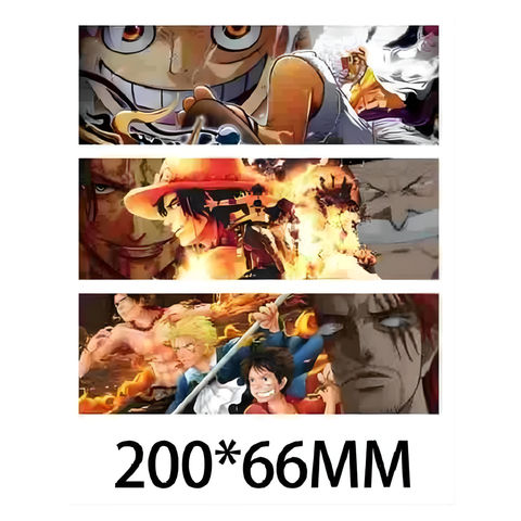 3D Lenticular Sticker - One Piece - Luffy Gear Fifth, Ace Fire Power & Straw Hat Crew
