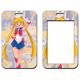 ID Card Badge Holder - Sailor Moon - Posing With Background Collage
