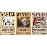 3D Lenticular Poster 12x16 - One Piece - Monkey D. Luffy, Trafalgar Law, Eustass Kid