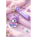3D PVC Figure Keychain - Kuromi - Playing Keytar