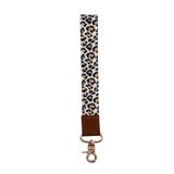 Lanyard - Leopard Print (White Background Brown Accent)