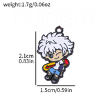 Bracelet Charm - Generic - white-haired chibi boy in black
