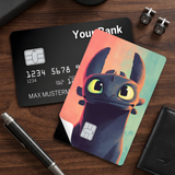 Credit Card Skin Sticker - How to Train Your Dragon - Cute Toothless The Dragon Portrait - Holographic