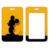 ID Card Badge Holder - Mickey & Friends - Mickey Mouse Silhouette On Yellow