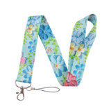 Lanyard - Blue Floral Pattern #2