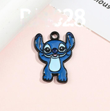 Bracelet Charm - Lilo & Stitch - Blue Stitch standing, arms up