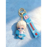 3D PVC Figure Keychain - Disney Princess - Chibi Elsa Riding Nokk