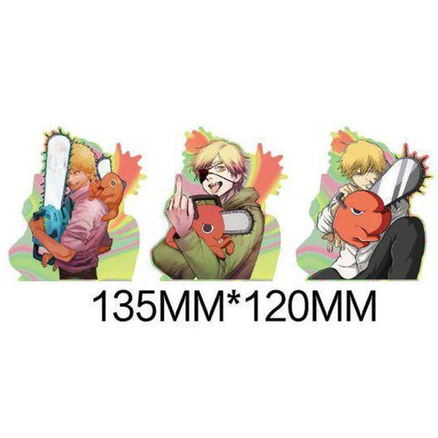 3D Lenticular Sticker - Chainsaw Man - Denji With Colorful Background