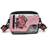 Canvas Bag - Demon Slayer - Nezuko Silhouette Pink Kanji Ink Splash Protecting Humanity Badge