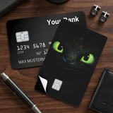 Credit Card Skin Sticker - How to Train Your Dragon - Toothless Green Eyes Close-up