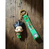 3D PVC Figure Keychain - Hunter X Hunter Gon Freecss - Chibi Gon Freecss Green Outfit