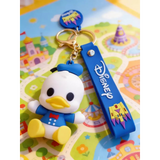 3D PVC Figure Keychain - Mickey and Friends - Chibi Donald Duck Sitting