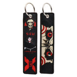 Embroidery Keychain - Saw - Billy the Puppet and Saw Logo