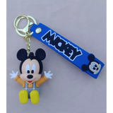 3D PVC Figure Keychain - Mickey and Friends - Baby Mickey In Overalls