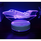 3D LED Night Light - Airplane