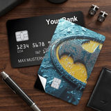 Credit Card Skin Sticker - DC Comics - Wet Metallic Batman Logo Close-up