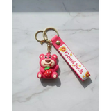 3D PVC Figure Keychain - Toy Story - Lotso Waving Strawberry