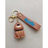 3D PVC Figure Keychain - Mascotas - Duke Smiling Sitting