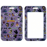 ID Card Badge Holder - Bad Bunny - Collage Purple ID Card Holder