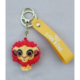 3D PVC Figure Keychain - The Lion King - Simba Head With Red Mane