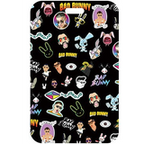 ID Card Badge Holder - Bad Bunny - Collage Of Cartoon And Photo