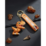 3D PVC Figure Keychain - Dinosaurios - Chibi T-rex Roaring