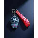 3D PVC Figure Keychain - Squid Game - Chibi Square Mask Guard