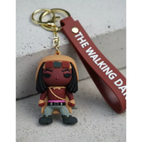 3D PVC Figure Keychain - The Walking Dead - Magna With Headband And Knife